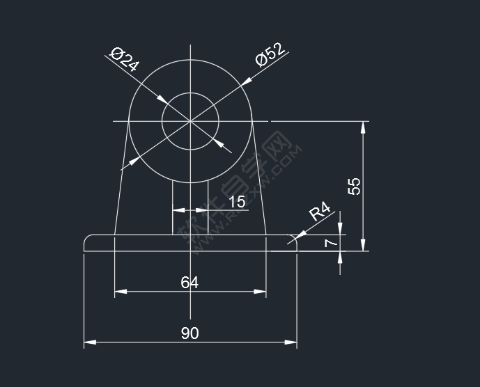 CAD二維練習(xí)題(04)繪制的方法