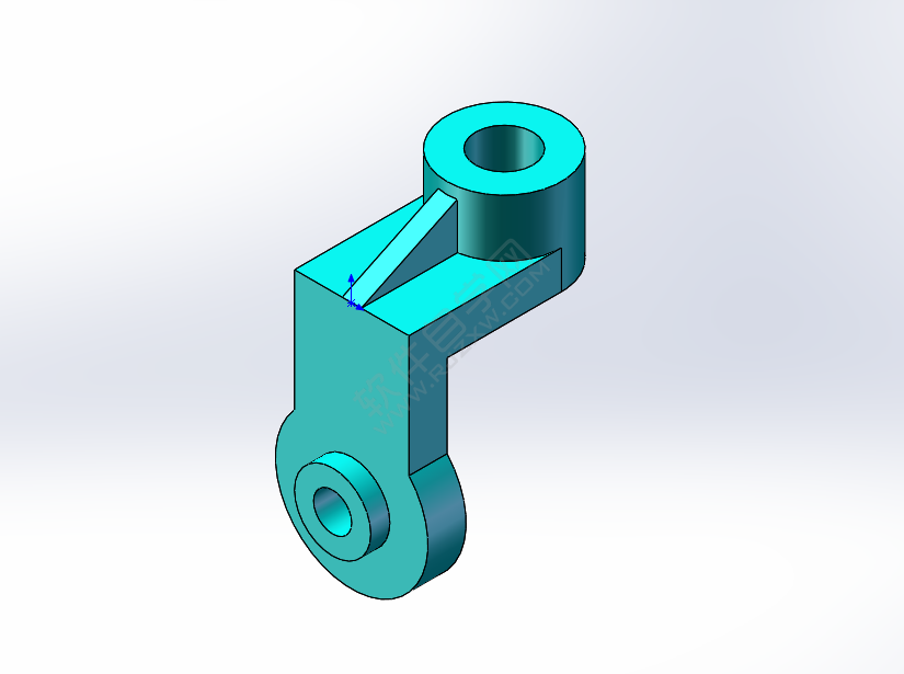 SolidWorks新手建模練習(xí)題-025