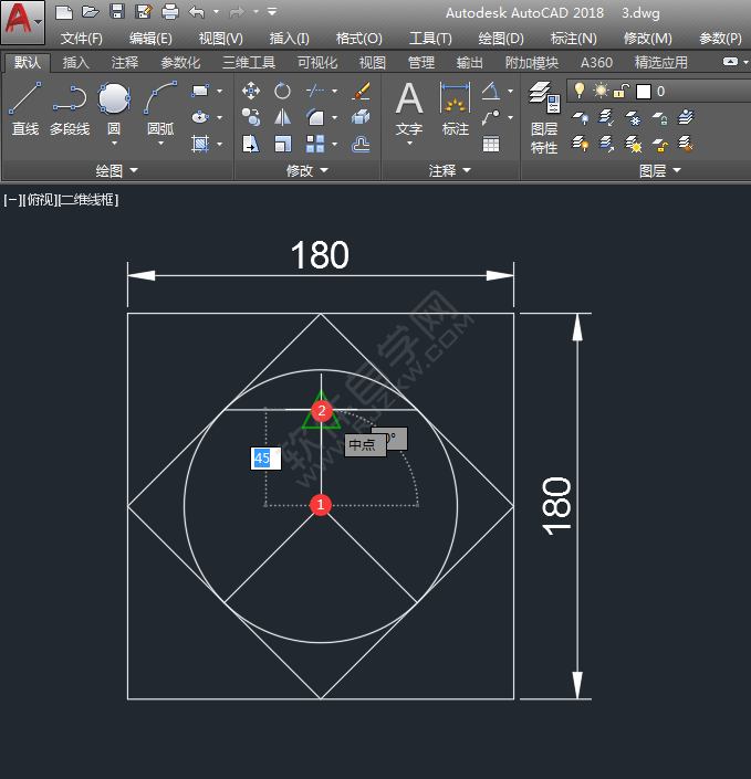 CAD二維練習題（02）繪制的方法