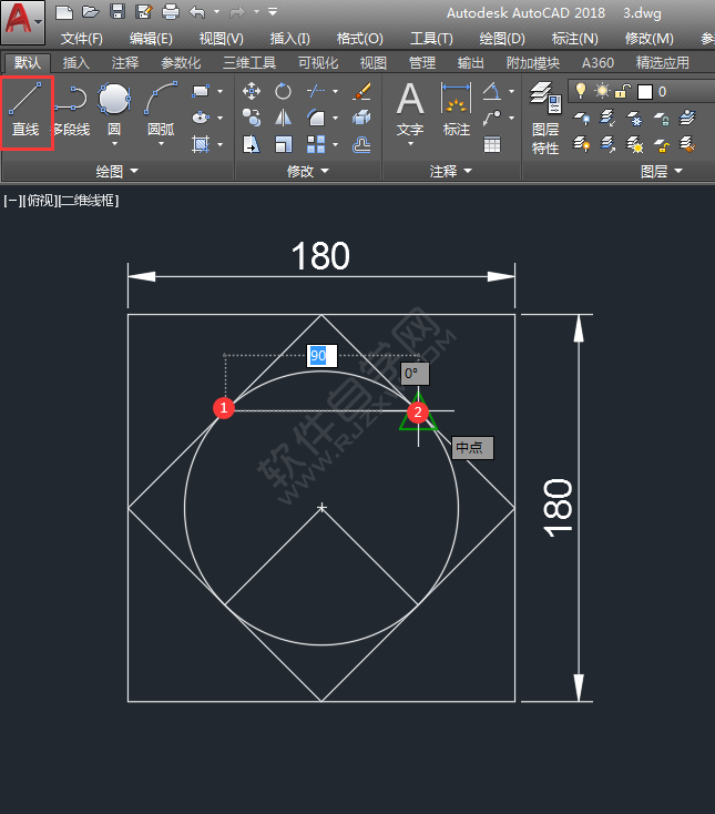 CAD二維練習題（02）繪制的方法