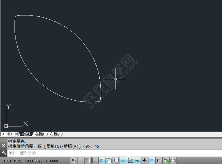 在CAD中怎么旋轉圖形