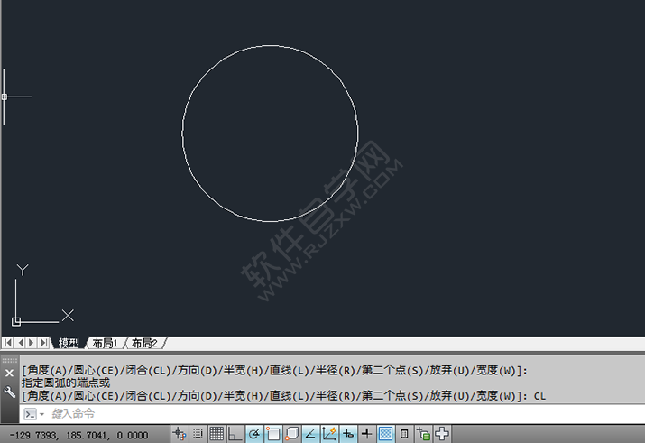 在CAD中怎么用多段線畫(huà)圓