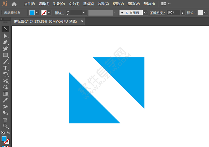 在AI中怎么把矩形剪成兩半