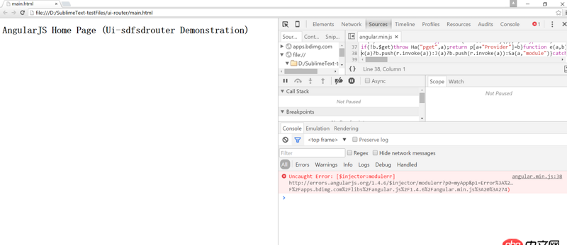 angular.js - 我copy官方ui-router到本地無法運行