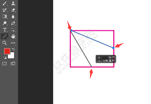 怎么在ps里畫斜直線