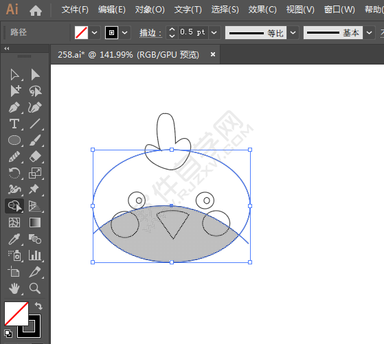 ai繪制一個logo大公雞圖標