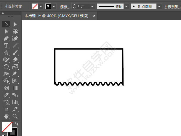 ai畫一邊有波浪線的長方形