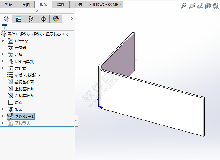 solidworks鈑金上怎么拉伸切除