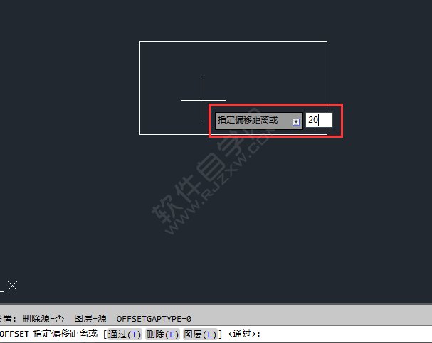cad矩形里面畫小矩形