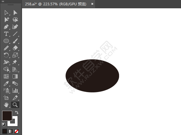 ai繪制坐立的貓剪影效果