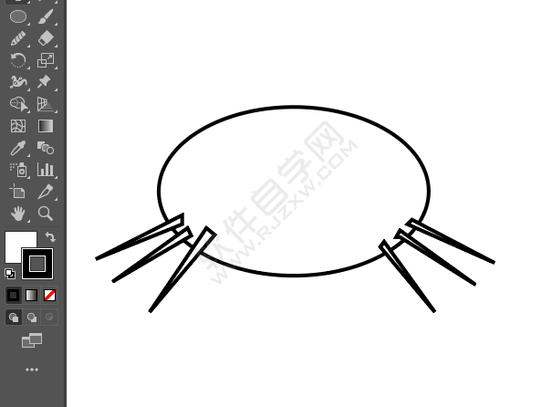 ai繪制小貓的倒影效果出來