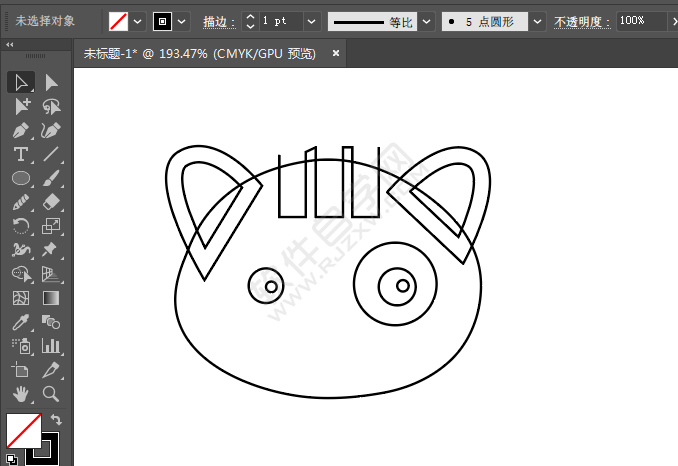 ai繪制小貓頭像