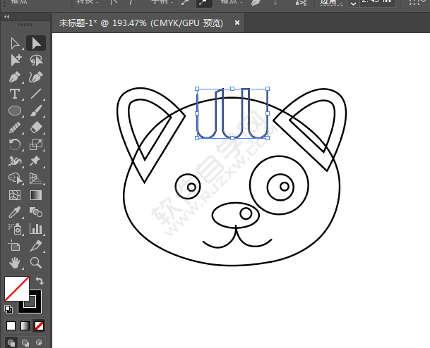 ai繪制小貓頭像