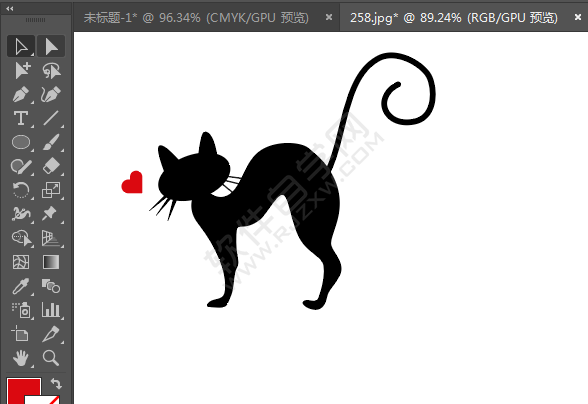 ai繪制貓咪剪影