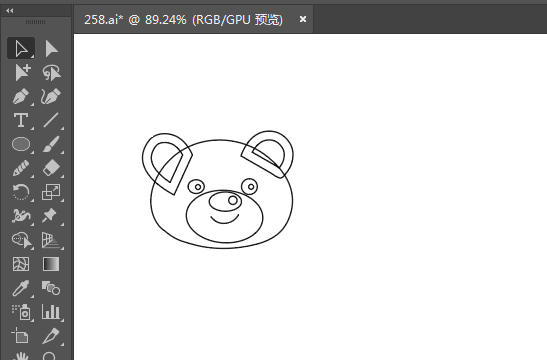 ai繪制一個棕色小熊頭像