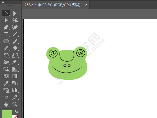 ai繪制青蛙頭像