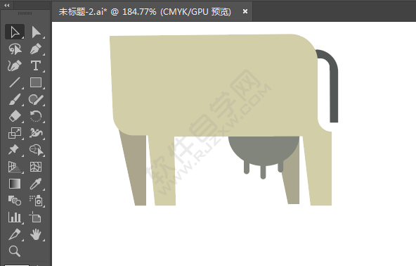 ai繪制卡通奶牛簡筆畫