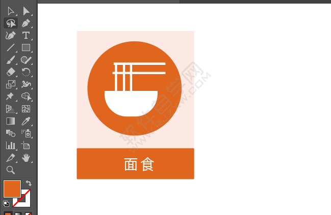 ai繪制面食標識的方法