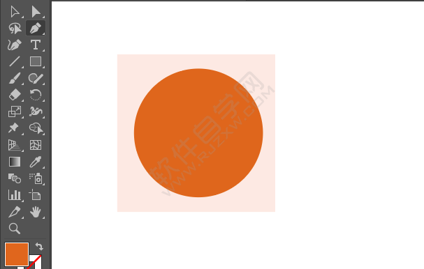 ai繪制漢堡標識的方法