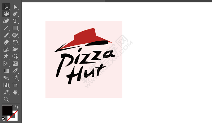 ai繪制必勝客標志的方法