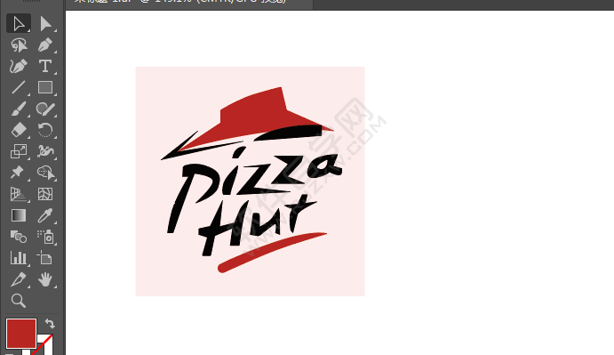 ai繪制必勝客標志的方法