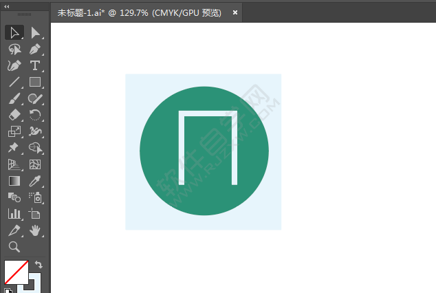 ai繪制大門標識的方法