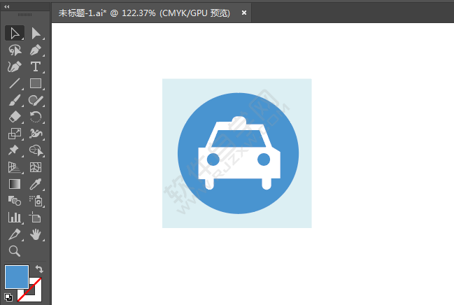 ai繪制出租車標識的方法
