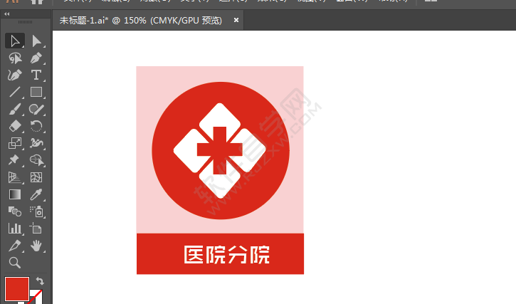 ai繪制醫院分院標識的方法