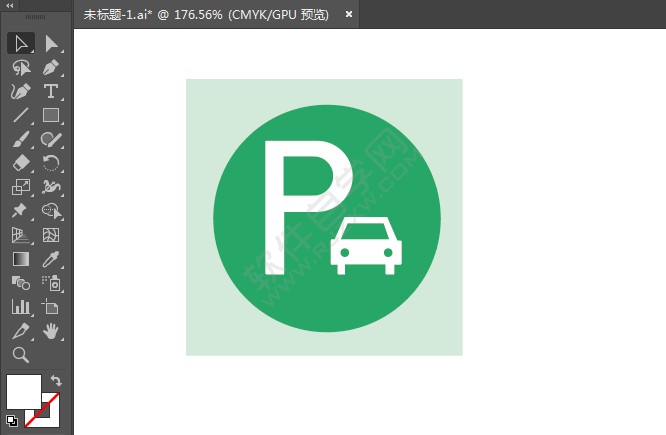ai繪制停車場標識的方法