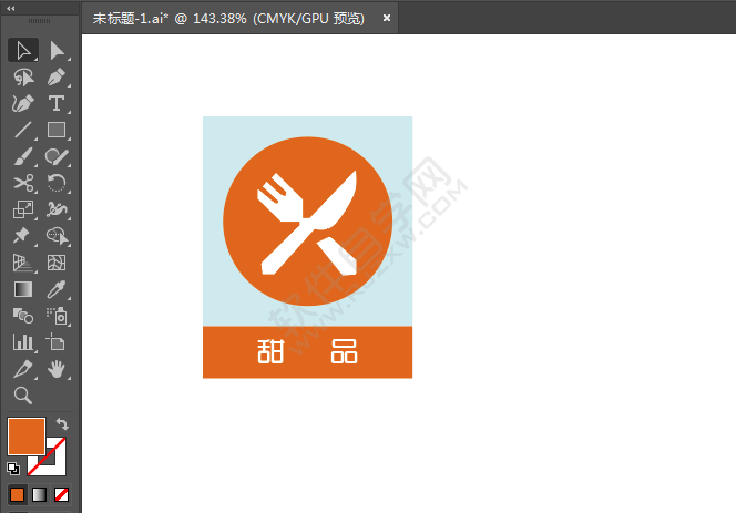 ai繪制甜品圖標的方法