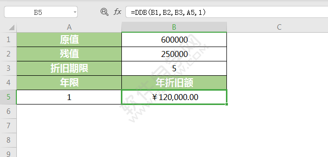 WPS中ddb函數怎么用