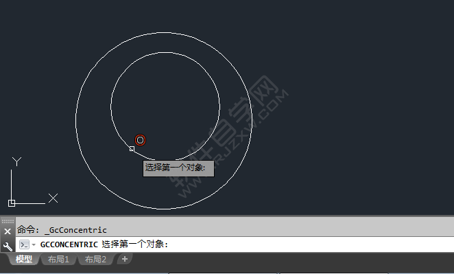 cad中兩個圓怎么同心約束