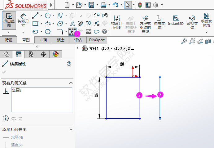 solidworks怎么把矩形的邊分離出來