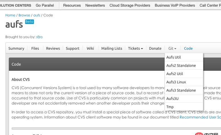 debian - docker依賴的aufs-tools源碼哪里可以找到??？