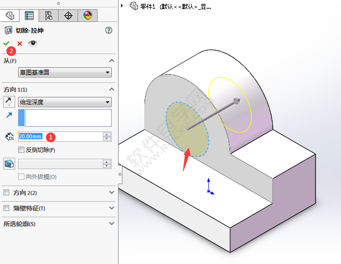 solidworks怎樣直接拉伸面