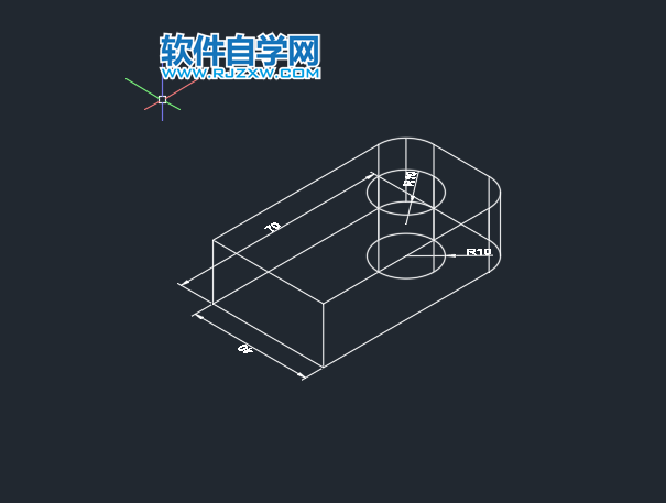 CAD倒角差集實(shí)體練習(xí)