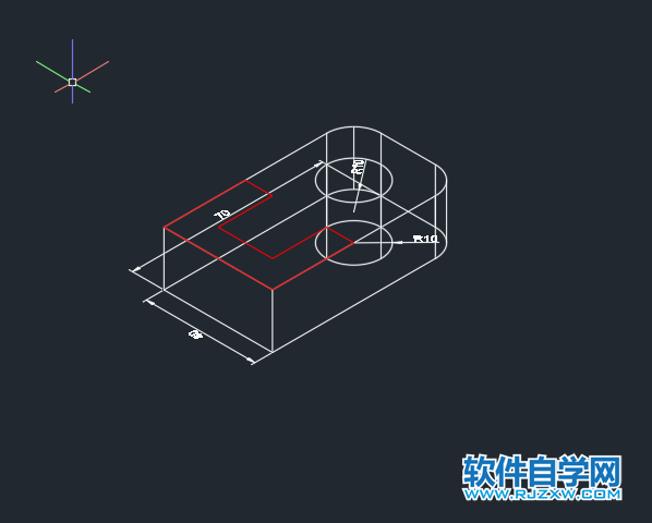 CAD倒角差集實(shí)體練習(xí)