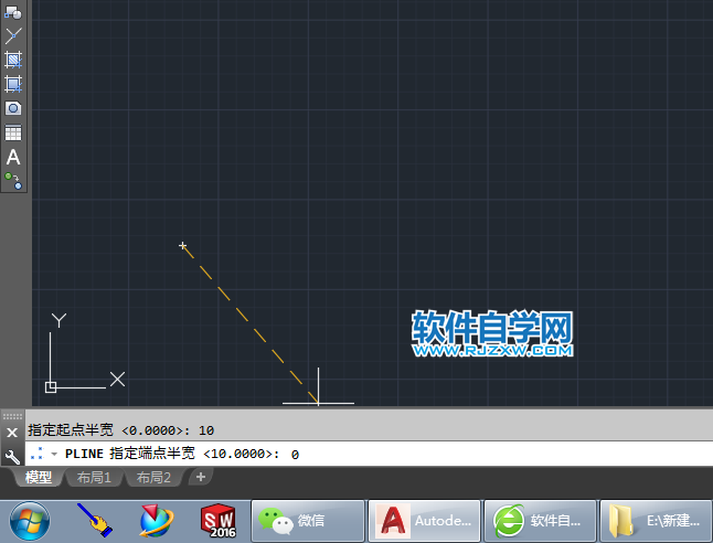 cad多段線半寬使用方法