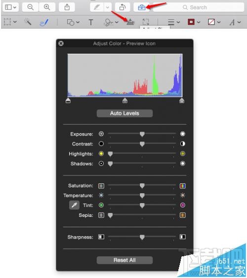 mac系統(tǒng)怎么修改預(yù)覽圖片顏色?