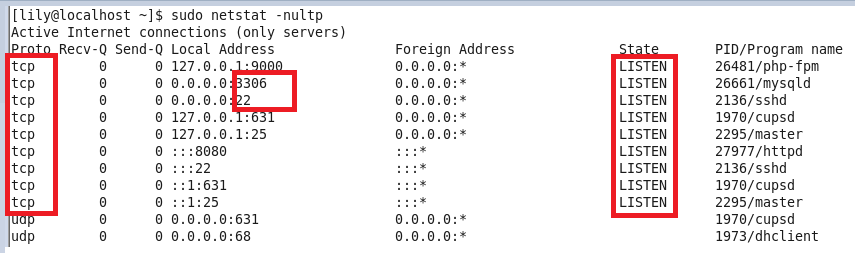 LINUX查看端口是否被占用過程解析