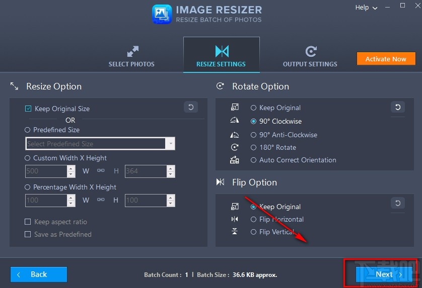 Image Resizer旋轉圖片的方法