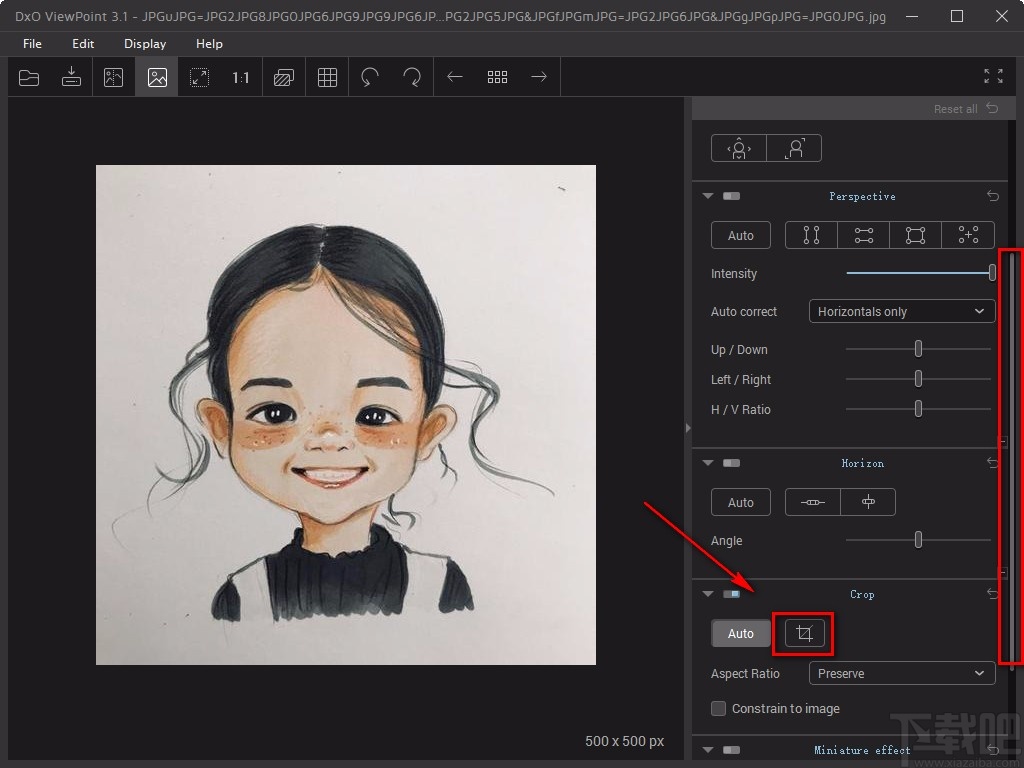DxO Viewpoint裁剪圖片的方法