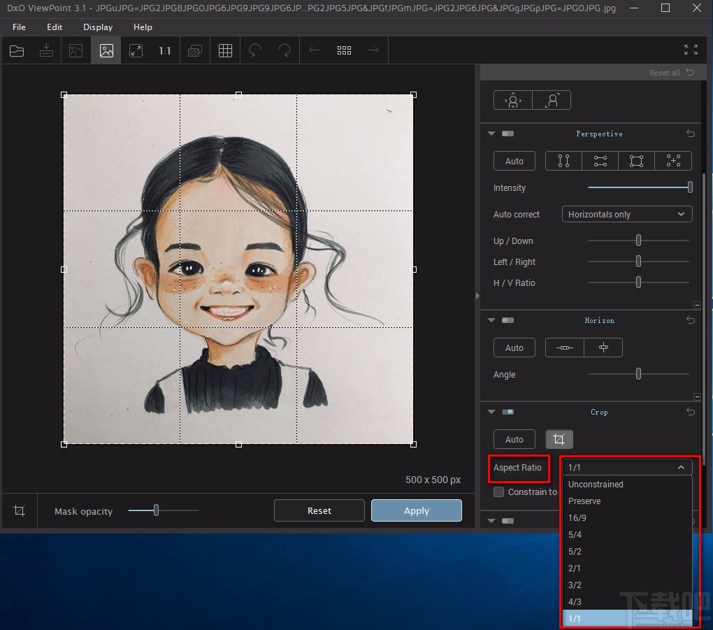 DxO Viewpoint裁剪圖片的方法