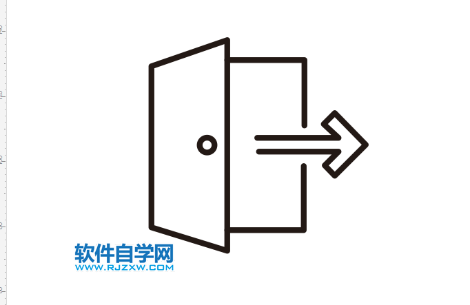 CorelDRAW2020怎么畫一個出口圖標(biāo)