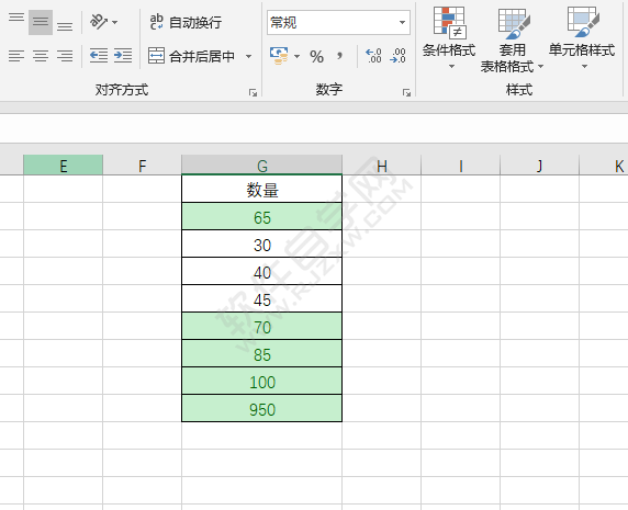 EXCEL單元格設置為綠填充色深綠色文本的方法