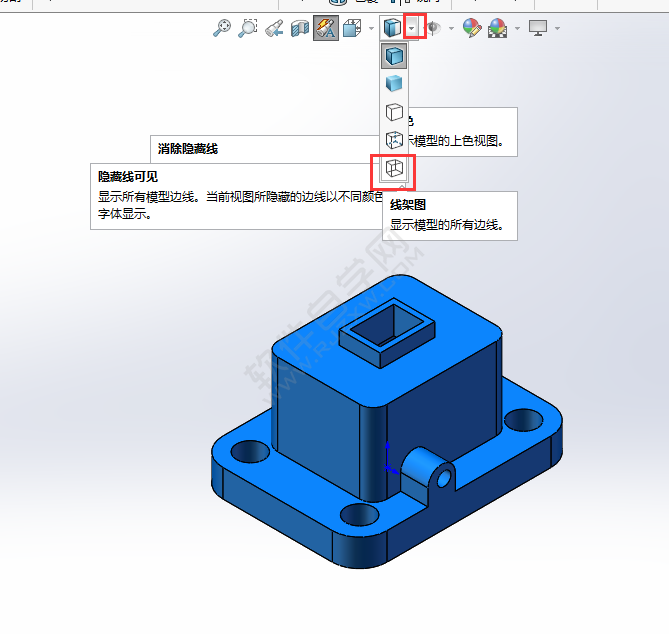 solidworks怎么顯示模型的所有線框