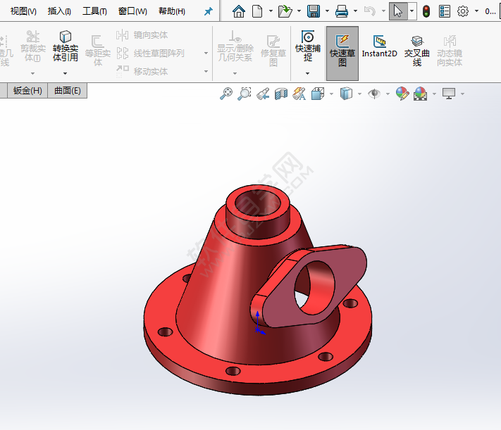 solidworks怎么查看零件的上視圖