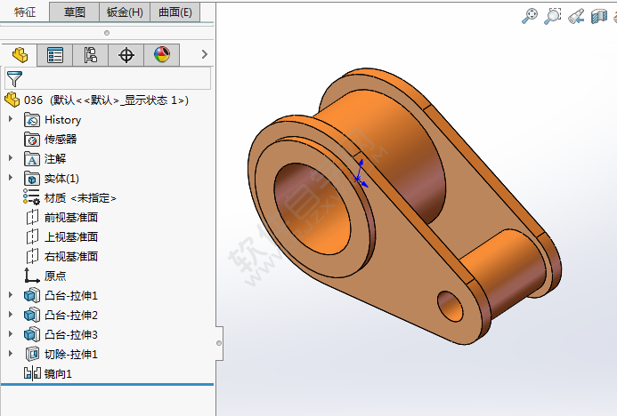 solidworks鏡像怎么用