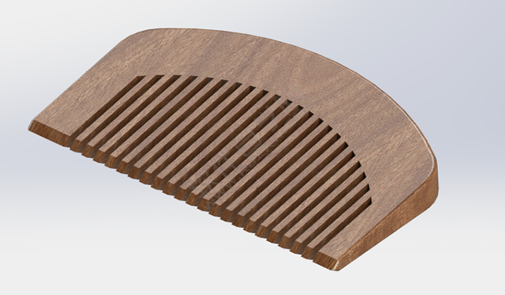 SolidWorks梳子零件的做題步驟