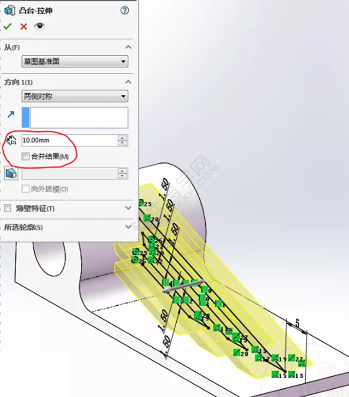 SolidWorks練習題之catics3D15-M06題步驟